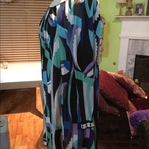Elie Tahari Pucci-esque Print Silk Dress - Picture 4 of 5